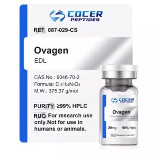 Ovagen 20mg research peptide bioregulator vial with product label